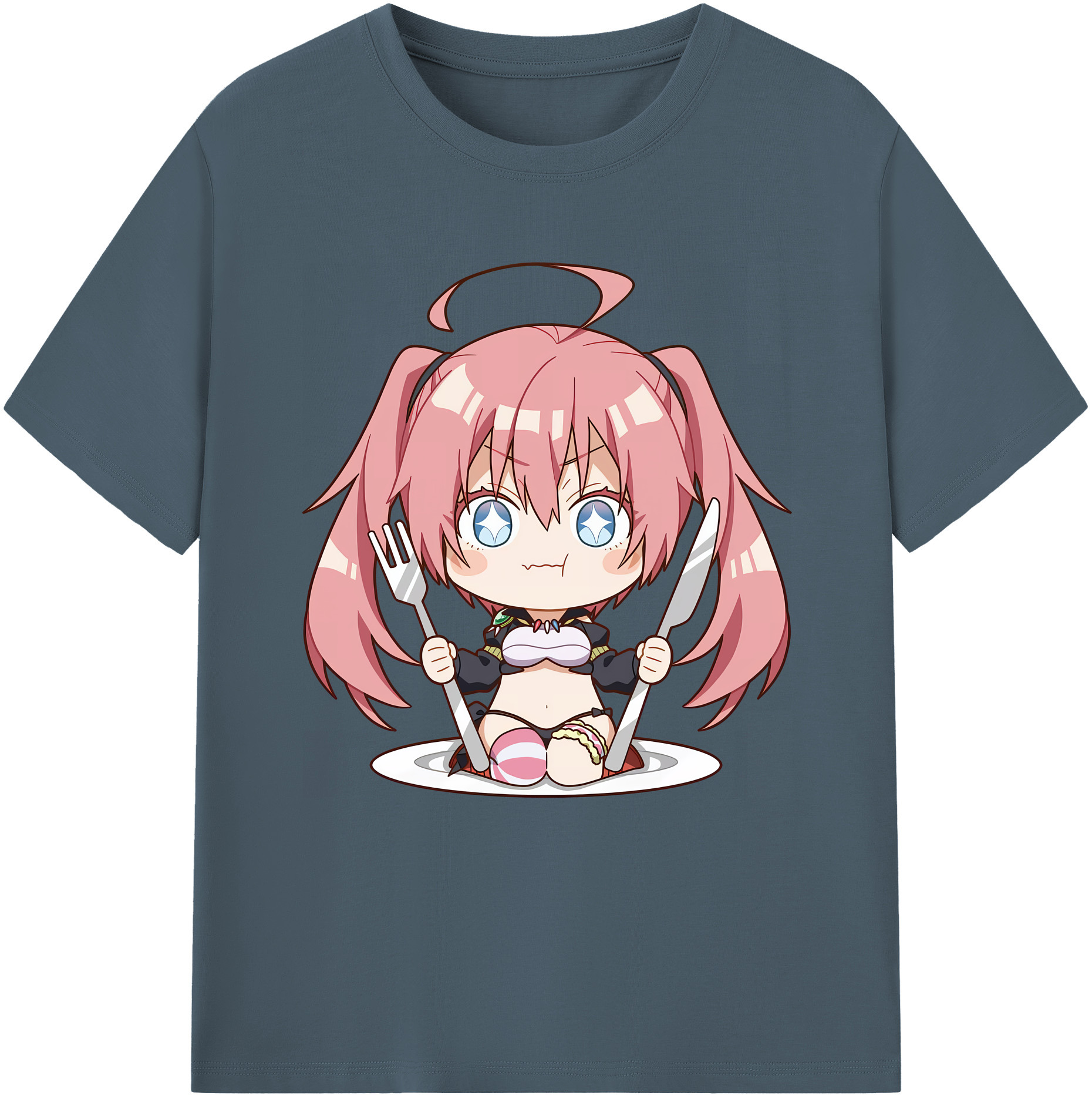 （画像用） 転スラ Regarding Reincarnated to Slime 綿100％半袖Tシャツ（フロントプリント）